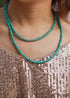 Boho Necklace, Turquoises 2 Layers Chokers Necklace